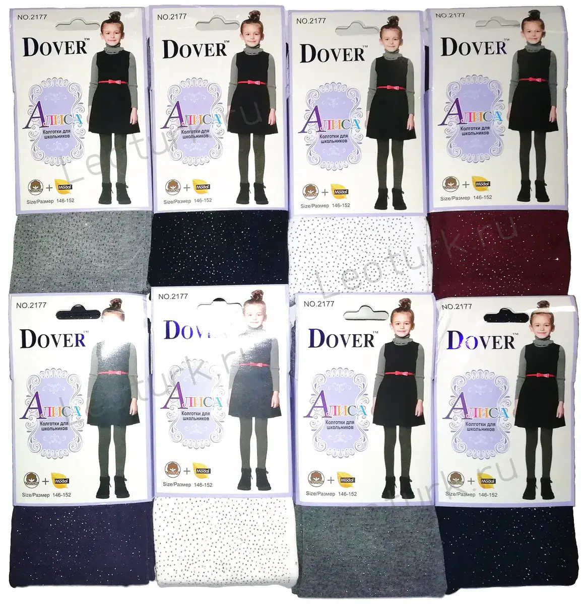 DOVER Школьные фантазийные колготки для девочек с блестками