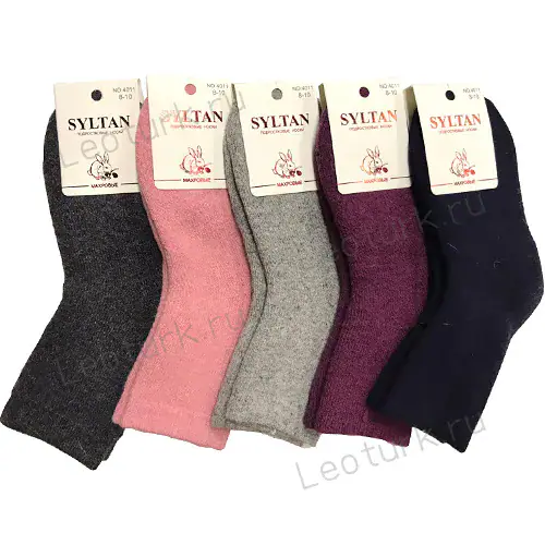 SYLTAN, Носки для девочек, ангора, внутри махра, однотонные
