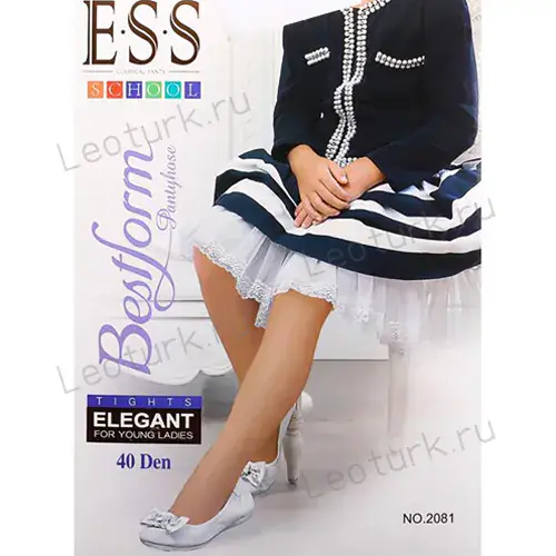 E.S.S., Детские эластичные колготки, белые, 40 Den Арт.Elegant 2081
