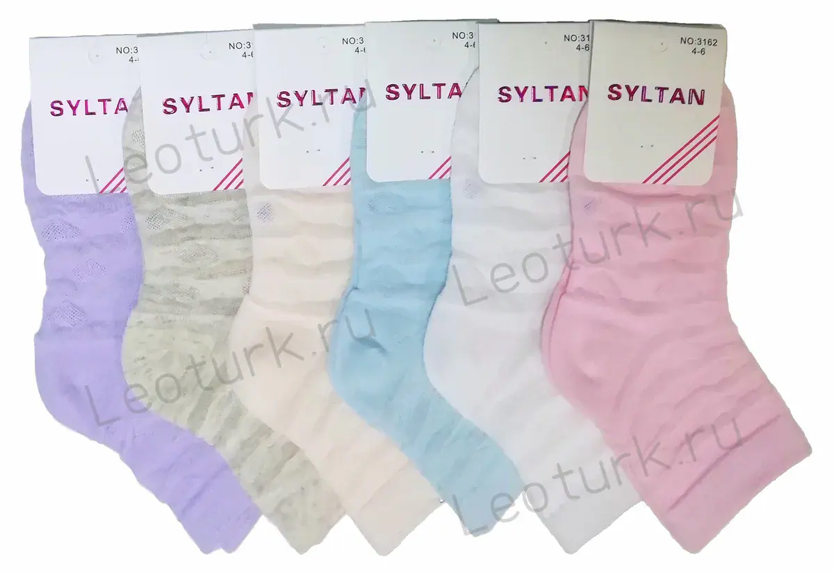 SYLTAN Носки для девочек хлопок ассорти, поперечные полоски - сетка и сердечки