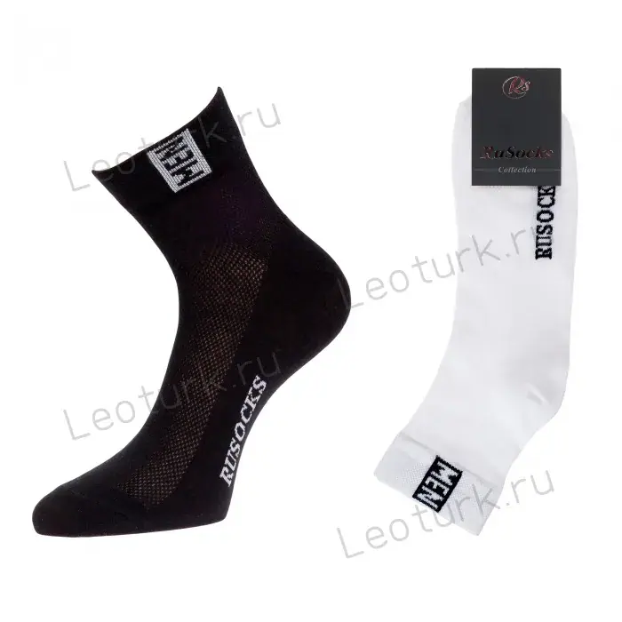 Rusocks носки мужские укороченные сетка черные бесшовные
