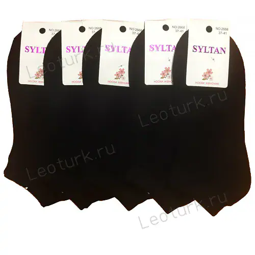 SYLTAN, Носки женские, короткие, хлопок, черные