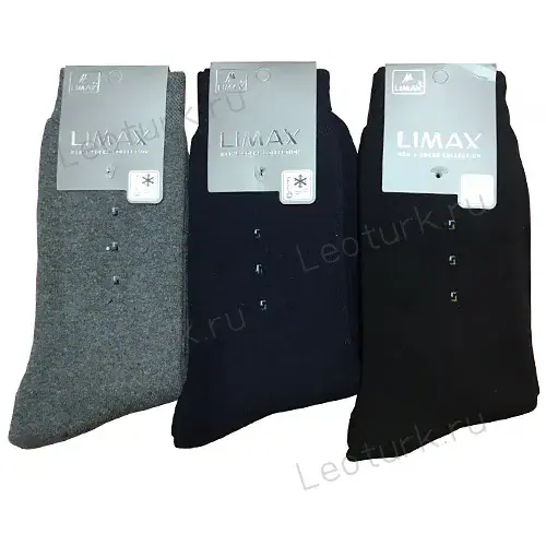 LIMAX, Носки мужские, внутри махра, хлопок