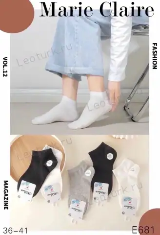 Женские короткие однотонные носки Melissa, арт. 681